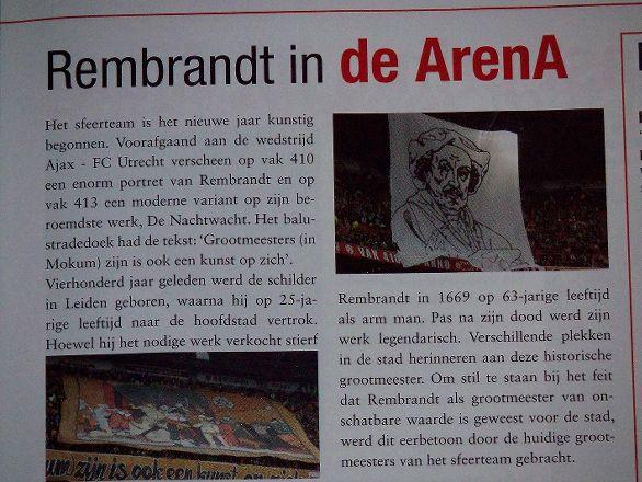 REMBRANDT IN DE ARENA | AJAX MAGAZINE